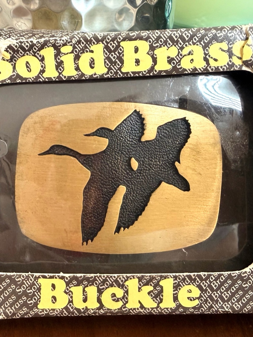 Vintage 1979 BTS Solid Brass Duck Belt Buckle NOS Original Box - Picture 6 of 7